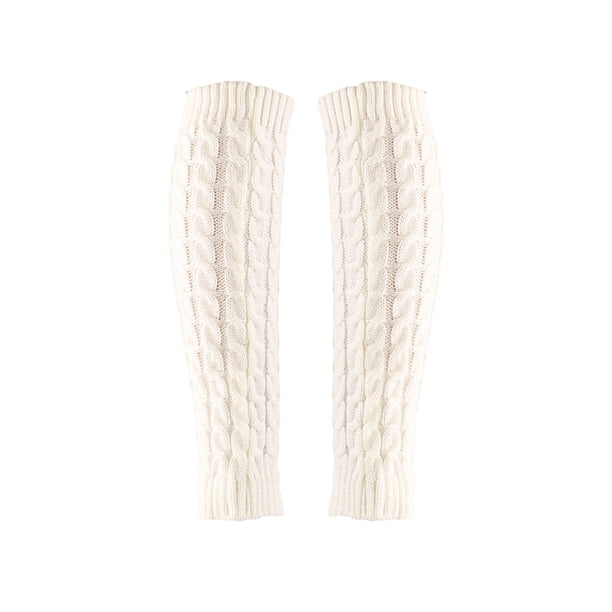 Guardurnaity Cubierta para calentador de piernas, cubiertas para envolver las rodillas, accesorio de ropa para niña de estilo Simple, puños para Medias Blanco