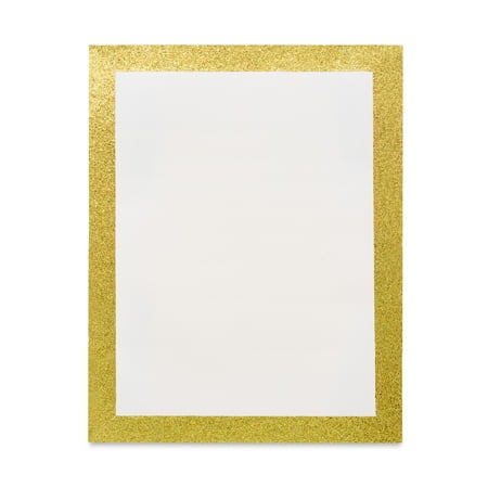 Pen+Gear Premium Heavyweight White Poster Board with Glitter Frame, 22" x 28"