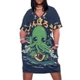 thumbnail image 1 of Buena suerte Cthulhu-vestido holgado con bolsillos para mujer vestidos elegantes de noche vestidos de moda, 1 of 7