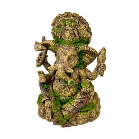 UPC: 0030157018467 | Blue Ribbon Exotic Environments Ganesa Statue with Moss Aquarium Ornament