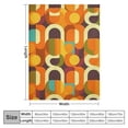 thumbnail image 4 of FUMJ 70s Pattern Retro Inustrial in Orange and Brown Tones Flannel Blanket Lightweight Cozy Bed Soft Throw Blanket Fit Couch Sofa for for Home Bedding Living Room Traveling Camping, 4 of 6