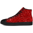 thumbnail image 3 of Aidianart Womens Glitter Print High Top Canvas Sneakers High Top Shoes Size 6.5, 3 of 5