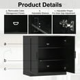 thumbnail image 5 of MAYEERTY Set of 2 Modern Black 36x31x16" Storage Cabinet with Adjustable Shelves and Cable Management, 5 of 6