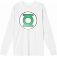 thumbnail image 4 of Green Lantern Logo Adult White Crew Neck Long Sleeve Tee-XS, 4 of 6