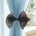 thumbnail image 2 of Boovnll Curtain Tiebacks, Sheer Organza Bow Window Drape Holdbacks, No Drill Cute Curtain Tie Backs for Sheer Curtain Bedroom Living Room,6x4in, 2 of 5