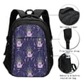 thumbnail image 3 of Daiia Lavender Flowers Pattern USB Charging Backpack for Men and Women, Anti-Theft Backpack,Travel Backpack,School Backpack,College Backpack,Laptop Backpack, 3 of 7