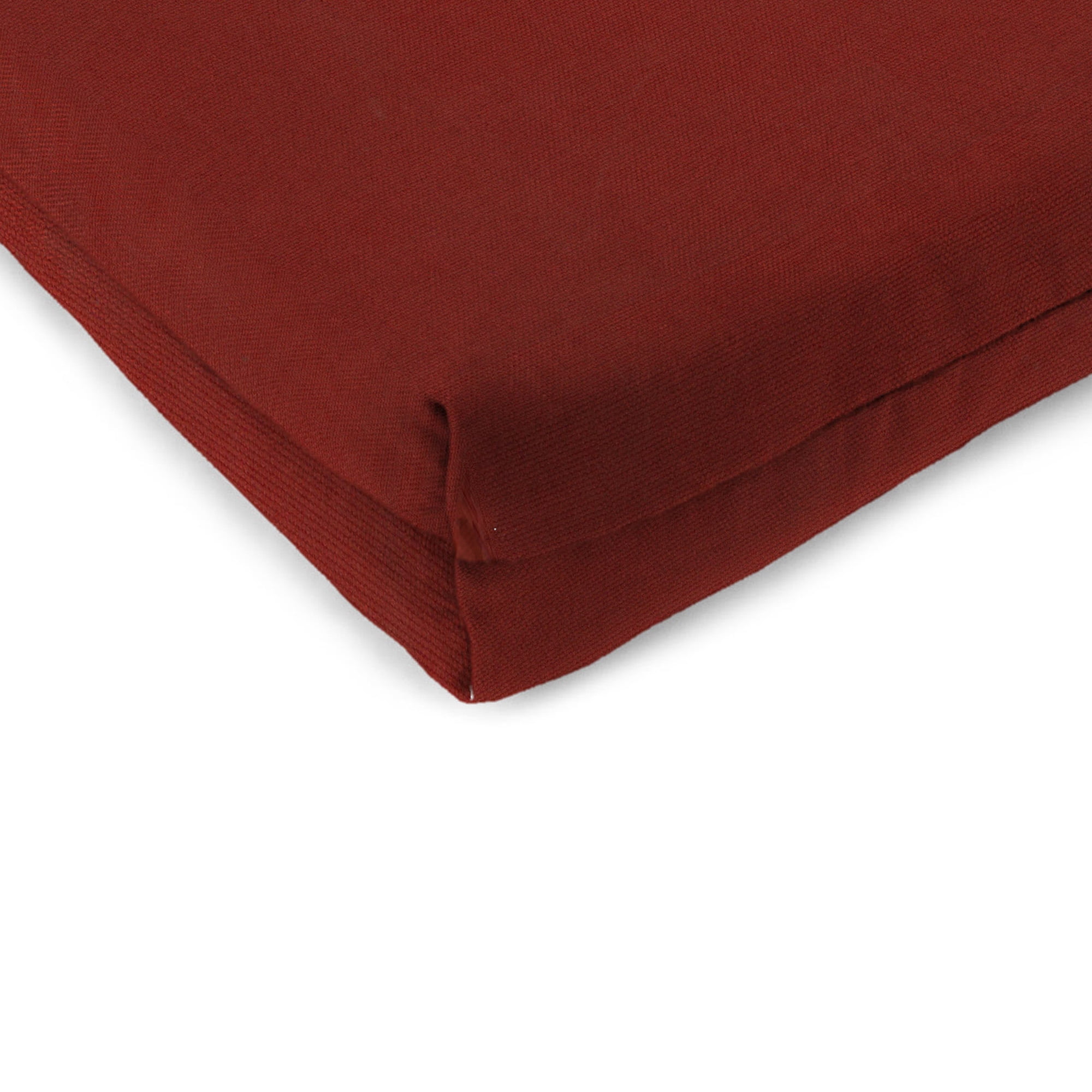 Jordan Manufacturing 17" x 19" Canvas Brick Crimson Solid Rectangular Outdoor Chair Pad Seat Cushion with Ties (2 Pack)