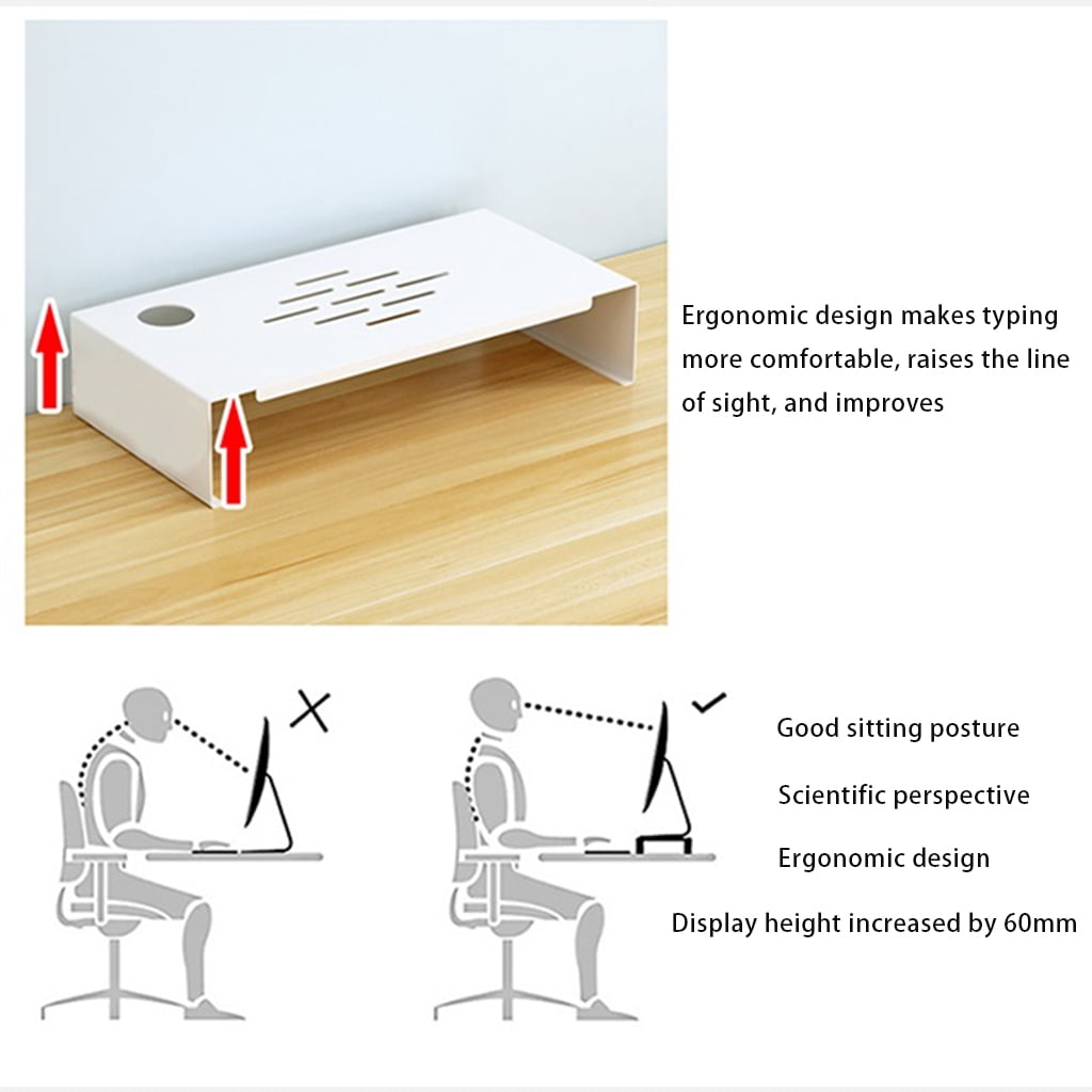 lanema Metal Monitor Stand, Riser, Computer, Universal, Desktop Stand, Stand Organizer for Home & Office