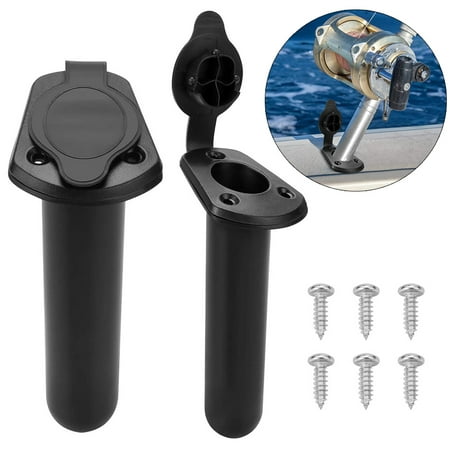 

Kayak Deck Fishing Rod Holder Bracket Flush Mount with Cap Cover Screws for Boat Canoe Fishing Tackle Accessories