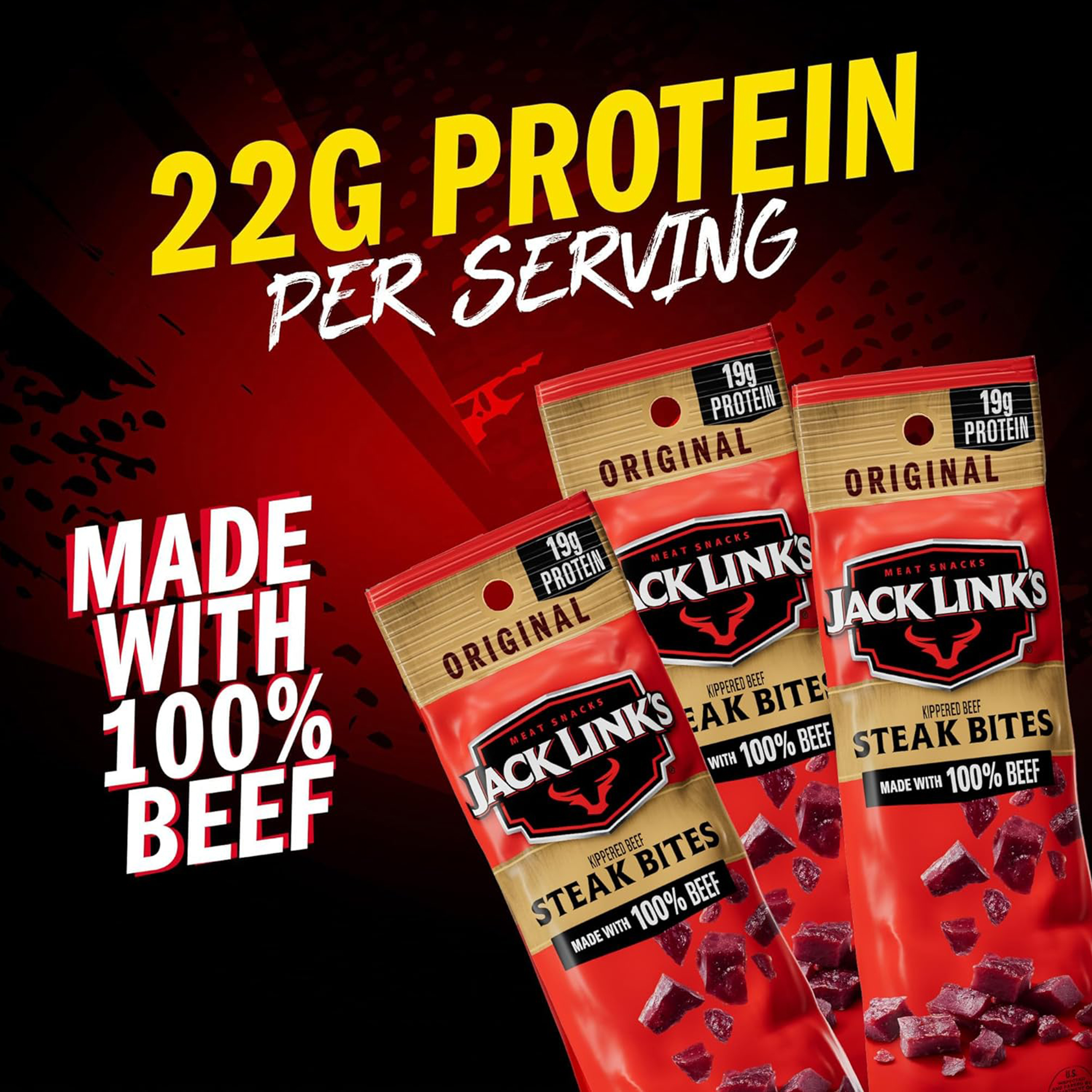 Frito Lay Jack Link's Kippered Beef Steak Bites Variety pack, 8 pack