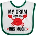 thumbnail image 3 of Inktastic My Gram Loves Me Grandchild Boys or Girls Baby Bib, 3 of 4