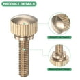 thumbnail image 4 of Uxcell 4-Pack Knurled Thumb Screws, M4x16mm Solid Brass Flat Head Knobs Bolts with Shoulder Grip Fasteners, 4 of 6