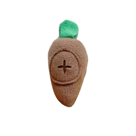 Aruwei Pet Dog Chew Toy with Squeaky Device Teeth Grinding Boredom Relief Carrot-Shaped Funny Interactive Plush Toy