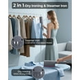 thumbnail image 6 of Hulmay Travel Steamer for Clothes, 110-220V Portable Steamer & Iron, 15s Heat Up, 1200W Foldable Travel Size, 110ml Tank for Home, Europe & Global Use, 6 of 9