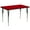 Red, variant on Flash Furniture 36''W x 72''L Rectangular Red Thermal Laminate Activity Table - Standard Height Adjustable Legs
