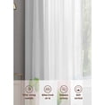 thumbnail image 6 of Sheer Curtains 84 inches Long 2 Panels Set Watercolor Shamrock Print Light Filtering Sheer Drapes Rod Pocket Window Curtains for Living Room/Bedroom, Spring Watercolor Country, 6 of 8