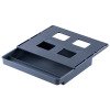 thumbnail image 1 of Under-Table Storage Box Plastic Adhesive with Stickers Storage Case Tray Desk Drawer Organizer for Pen Eraser Power Adaptor Earphone Home Office School (Blue), 1 of 1