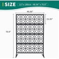 thumbnail image 1 of EastVita 1PC Metal Privacy Screen Outdoor, Freestanding Decorative Divider with Rust-Resistant Coating, Black Circle, 1 of 8