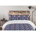 thumbnail image 5 of Ambesonne Floral Down Alternative Quilt Comforter, Garden Flowers Romance Vibes, King, Dark Green Lilac Plum, 5 of 5