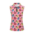 thumbnail image 2 of Uorisanigo Cute Ladybug Women's Golf Sleeveless Shirt Comfortable Fashionable Women's Dry-Fit Golf Shirts with 1/4 Zipper Casual Workout Tank Tops, 2 of 7