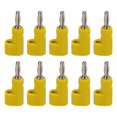 thumbnail image 1 of 10Pcs/Set 4mm Solderless Banana Plug Stackable Open Screw 30V AC?60V DC Maximum 24A for Electronics Industrial EquipmentYellow, 1 of 5