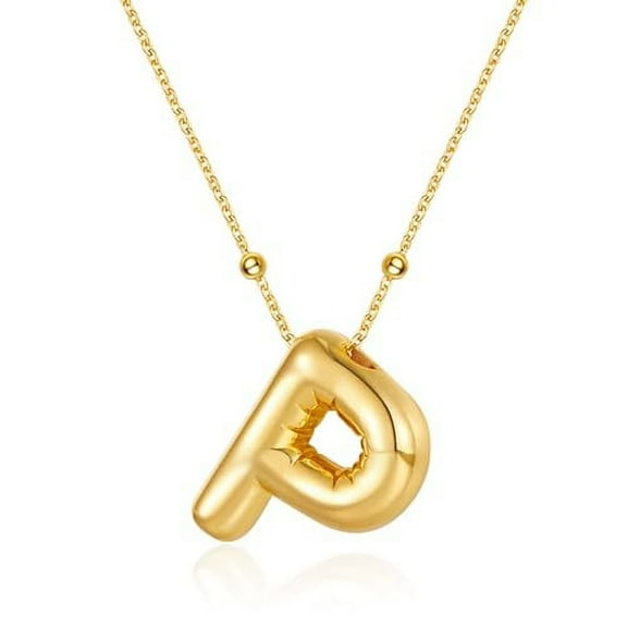 Balloon Initial Necklaces for Women Bubble Letter Necklace Gold Chain Pendant Alphabet Necklaces Dainty Letter Name Jewelry Gifts