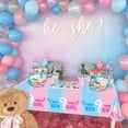 4Pcs Gender Reveal Tablecloth - Gender Reveal Table Decorations ...