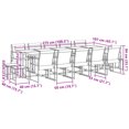 thumbnail image 4 of vidaXL 15 Piece Garden Dining Set Black Textilene, 4 of 5