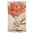 thumbnail image 2 of Rabbit Hearts Balloons Blackout Curtain Panels Drapes Privacy Assured with Light Filtering Curtains for Living room Bedroom Bathroom Window, 2 of 6