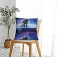 thumbnail image 5 of Pofeuu Astronauts Start Running Print Double-sided plush pillowcase Square Throw Pillow Covers Pillows Cover for Living Room Bedroom Sofa Couch Cushion Cover（No pillow core）-26"x26", 5 of 7