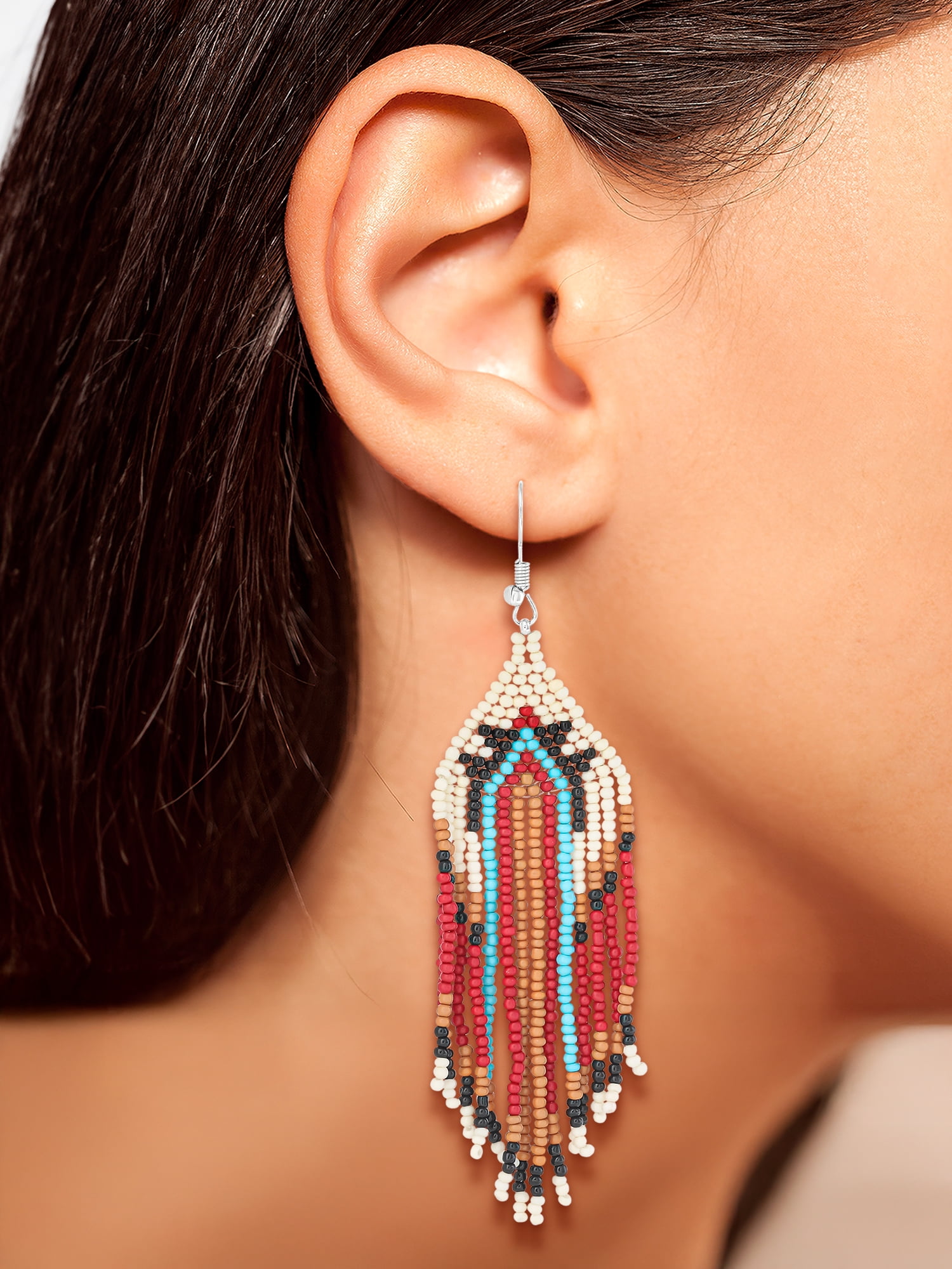 Jessica Simpson Women’s Beaded Drop Earrings