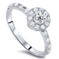 thumbnail image 3 of Pompeii 3/4CT Vintage Halo Diamond Engagement Ring 14K White Gold (G,I1-I2), 3 of 3