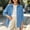 Light Blue, variant on Sevevn Girls' Corduroy Button Down Shirt Long Sleeve Roll‑Up Cuffs Collared Loose Casual Blouse Top With Pocket