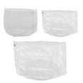 thumbnail image 1 of Bolsa de lavandería de 3 piezas, práctica bolsa de malla con cordón, organizador de ropa, color blanco, 1 of 7