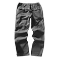 thumbnail image 4 of TAIAOJING Mens Sweatpants Fashion Casual Multi Pocket Zipper Buckle Male Cargo Pants Outdoor Pants Tooling Pants, 4 of 9
