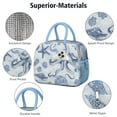thumbnail image 4 of Lunch Bag Lunch Box for Women Reusable Insulated Lunch Bags,Water-Resistant Sea Shells on Blue Octopus Cooler Lunch Tote Bag, Large Capacity for Work Travel Picnic, 4 of 6