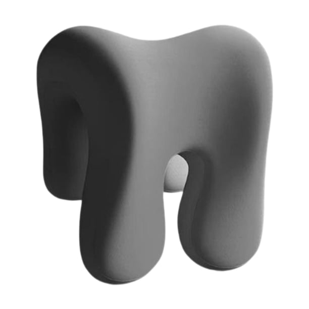 Almohada cervical portátil y extraíble para silla de oficina, cómoda y multiusos. Gris