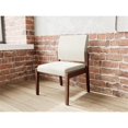 thumbnail image 3 of Pemberly Row Waiting Reception Armless Guest Chair Wood Frame in Beige, 3 of 5