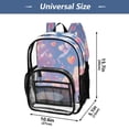 thumbnail image 4 of PVC Transparent Backpacks Clear Backpack for Travel and Outings Pink and White Hearts Pattern, 4 of 7