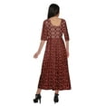 thumbnail image 4 of Moomaya Haut Indien Imprimé Robe Kurti Longue Tunique à Manches 3/4 Robes pour Femmes, 4 of 5