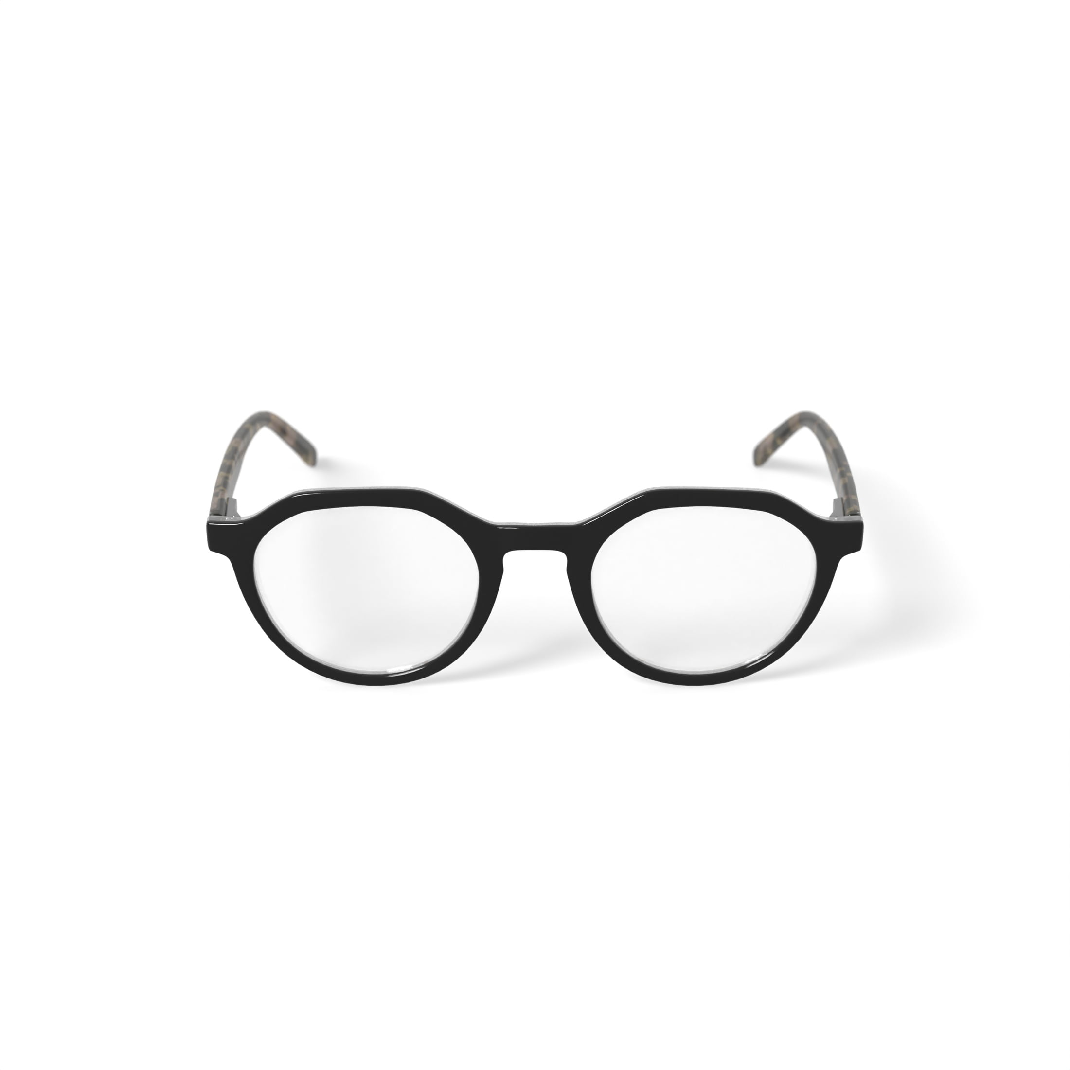 Randy Jackson Men's 3054 Round Prescription Eyeglasses with Case, Black