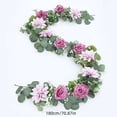 thumbnail image 3 of Artificial Flower Garland Vine Decor, Flexible Decorative Flower Garland Easy Bend Long Decorative Hanging Vine, Faux Flower Garland Decoration For Wedding Party Home Wall Window Decor, 3 of 8