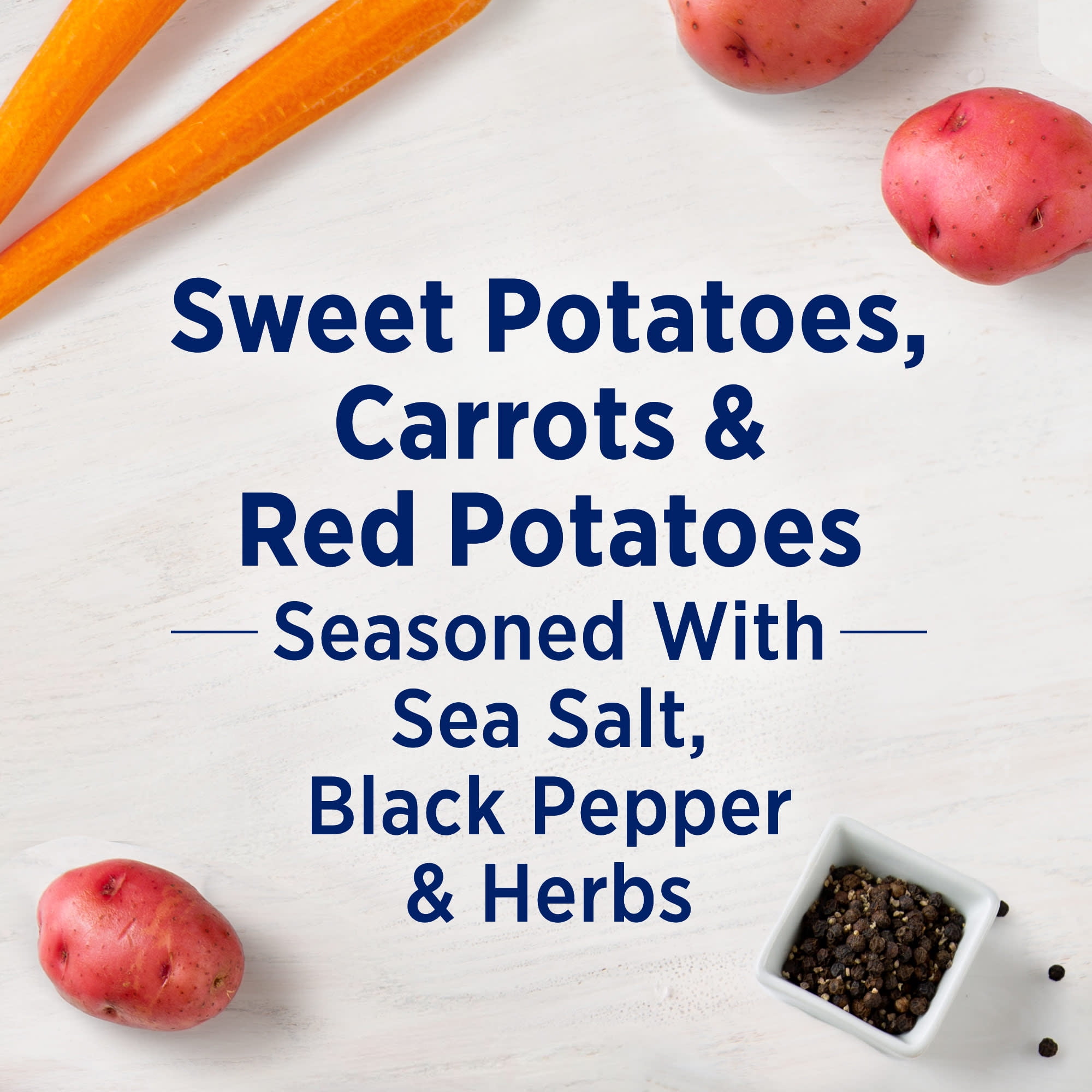 Birds Eye Oven Roasters Seasoned Sweet Potatoes, Carrots & Red Potatoes, Frozen Vegetables, 14 oz.