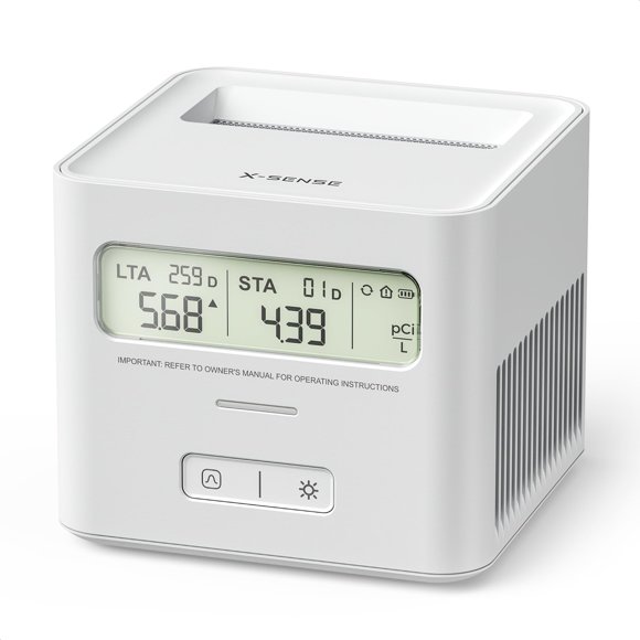 Detector de radón X-Sense para el hogar con monitoreo continuo y pantalla LCD