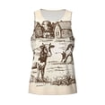 thumbnail image 4 of Fotbe Cows On The Farm Pattern Men's Quick Dry Workout Tank Top Gym Muscle Tee Fitness Bodybuilding Sleeveless T Shirt Breathable Workout Shirt-X-Large, 4 of 9