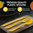 thumbnail image 4 of Exquisite Disposable Spoons - 200 Yellow Plastic Spoons - Yellow Party Supplies, 4 of 8