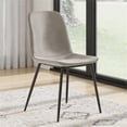 thumbnail image 3 of Pemberly Row Contemporary Velvet Side Chairs (Set of 2) in Gray, 3 of 7