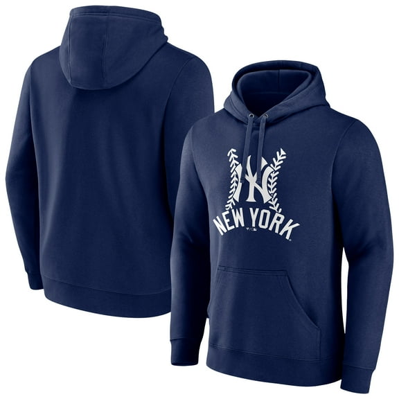 Men's Navy New York Yankees Fastball Pullover Hoodie