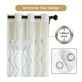 thumbnail image 2 of Topfinel White Sheer Curtains 90 Inches Long Gray Embroidered Diamond Grommet Window Curtains for Living Room Bedroom, 2 Panels, 2 of 6