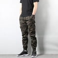 thumbnail image 4 of Pantalones cargo de camuflaje azul marino para hombre, pantalones casuales, pantalones holgados Y2k, nuevos en ropa técnica, pantalones largos elásticos de estilo coreano para trabajo, 4 of 4